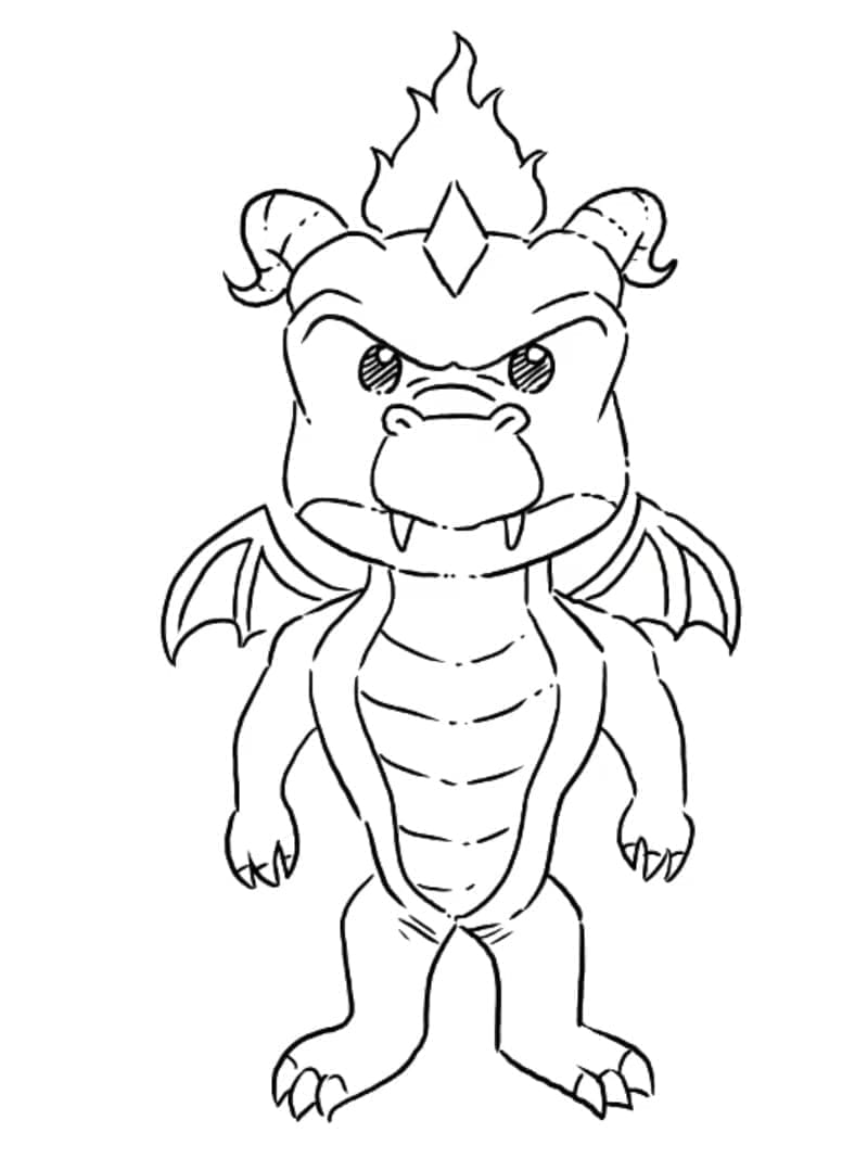 Desenho de Inferno Dragon Stumble Guys para Colorir