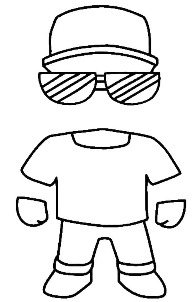 Desenho de Invincible Stumble Guys para Colorir