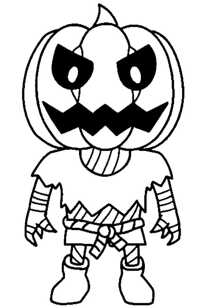 Desenho de Jack Lantern Stumble Guys para Colorir
