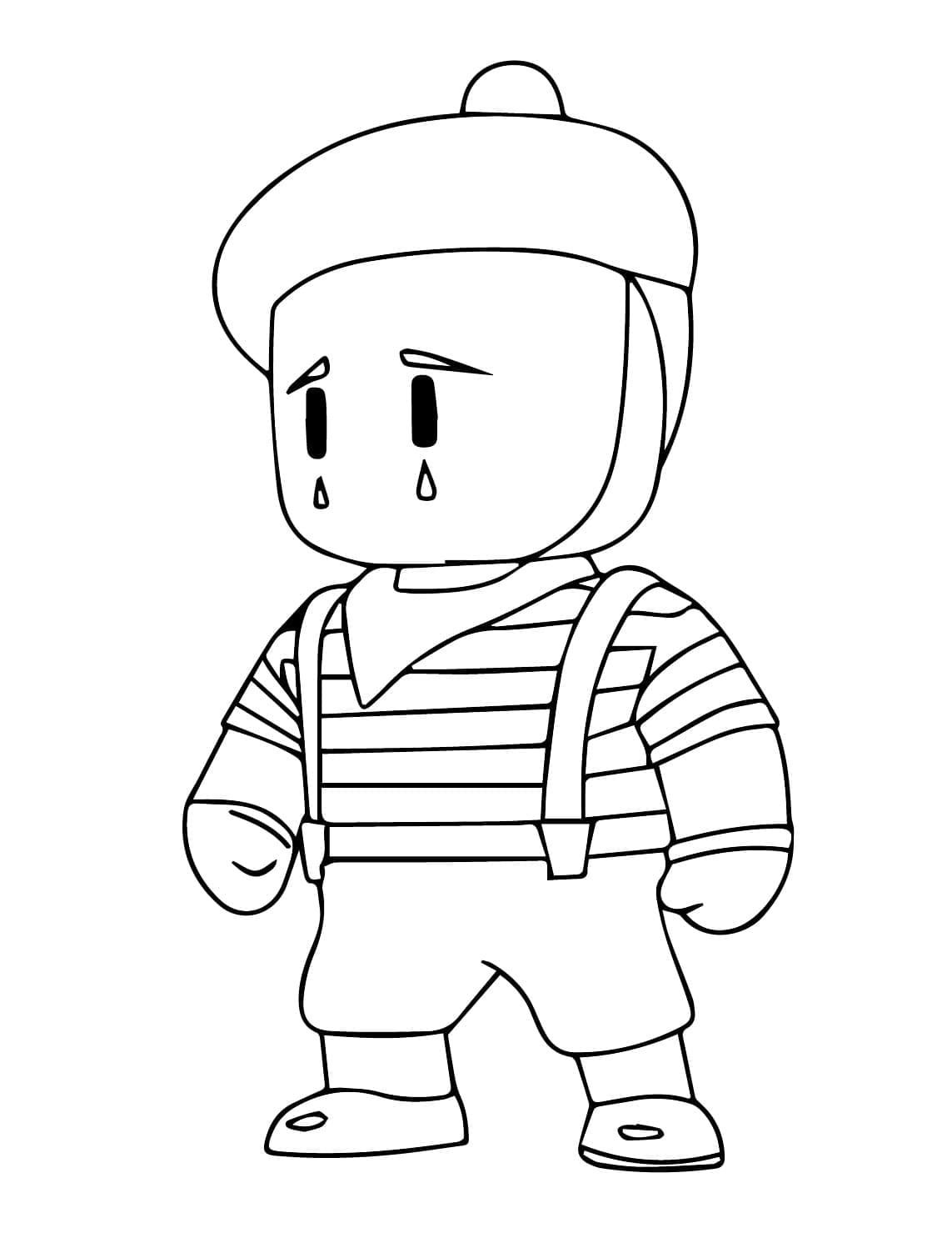 Desenho de Mime Rowan Stumble Guys para Colorir