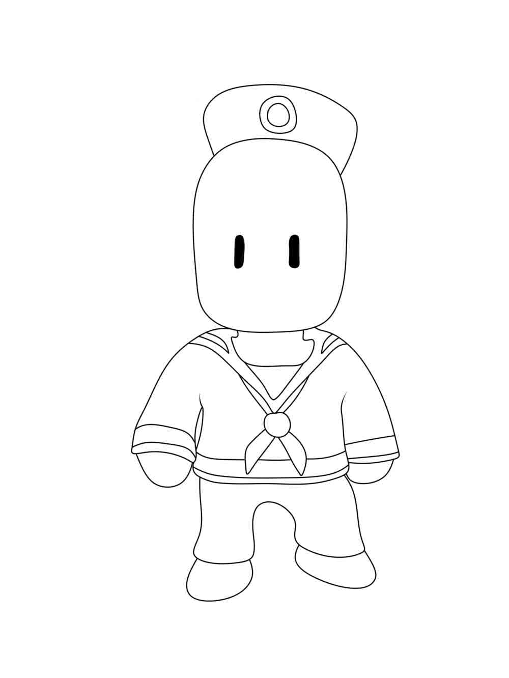 Desenho de Sailor Sean Stumble Guys para Colorir