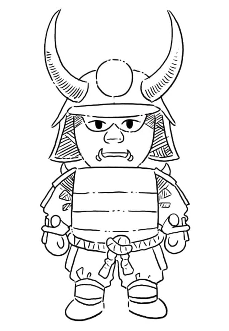 Desenho de Sei Taishogun Stumble Guys para Colorir