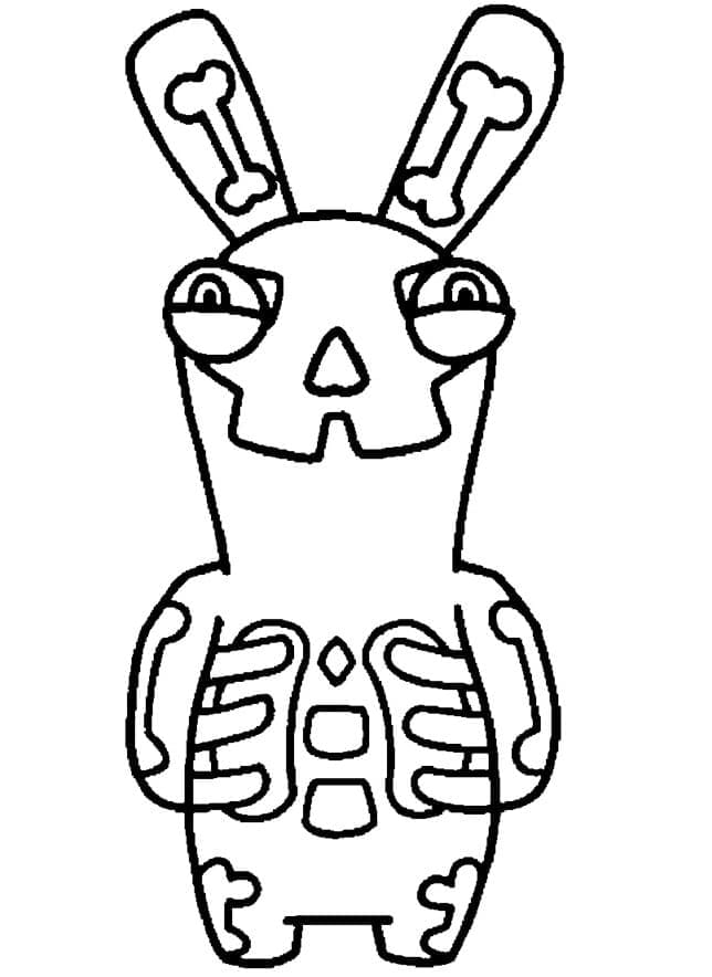 Desenho de Skeleton Rabbid Stumble Guys para Colorir
