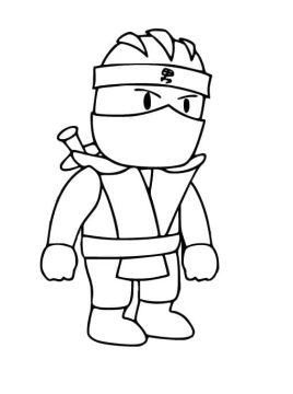 Desenho de Stumble Guys Ninja para Colorir