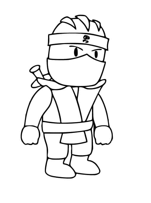 Desenho de Stumble Guys Ninja para Colorir