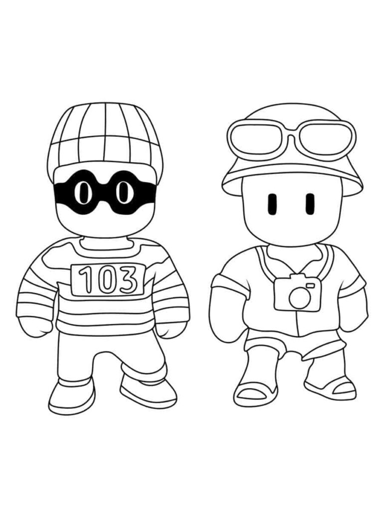 Desenho de Stumble Guys para Crianças para Colorir