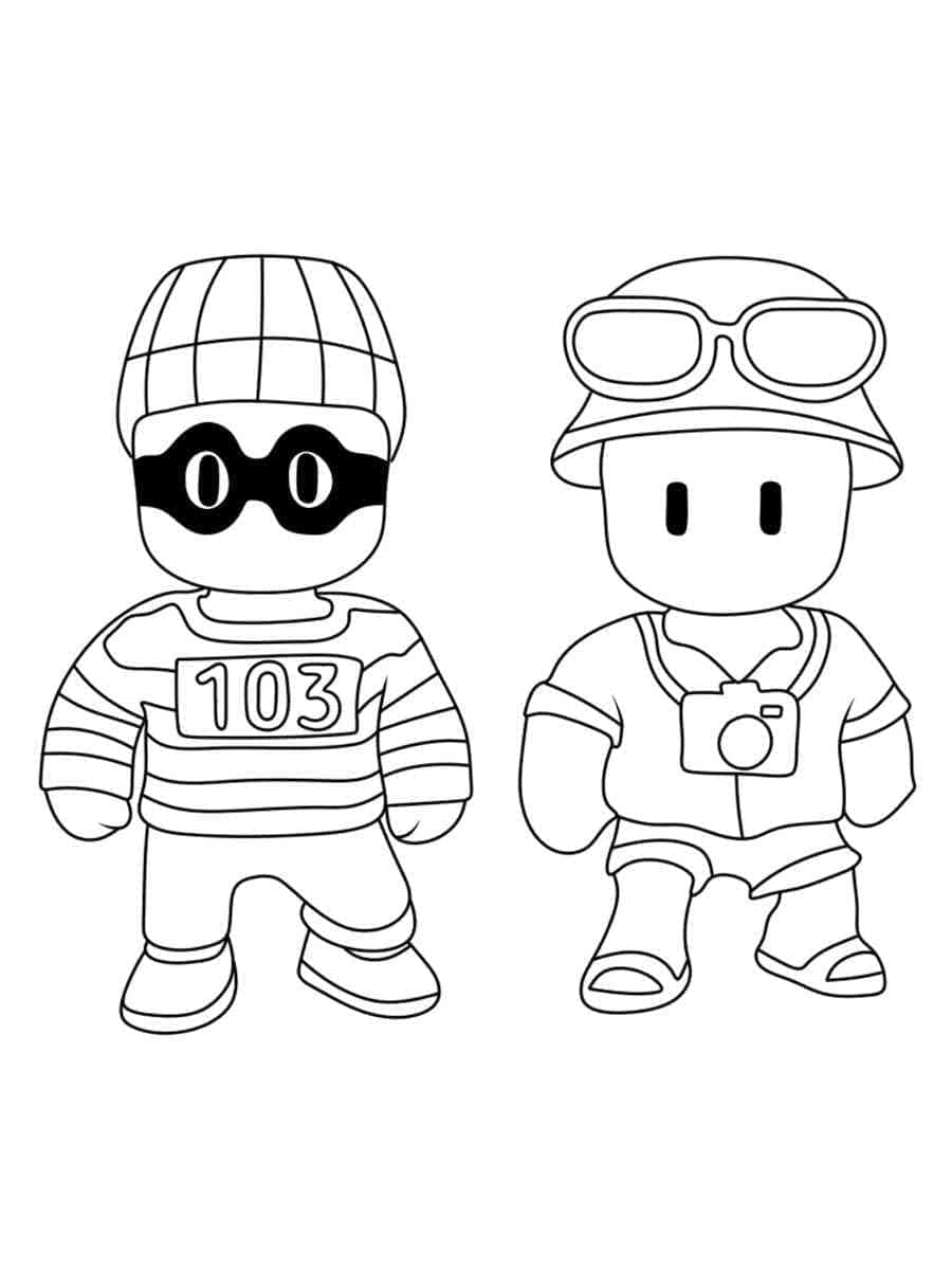 Desenho de Stumble Guys para Crianças para Colorir
