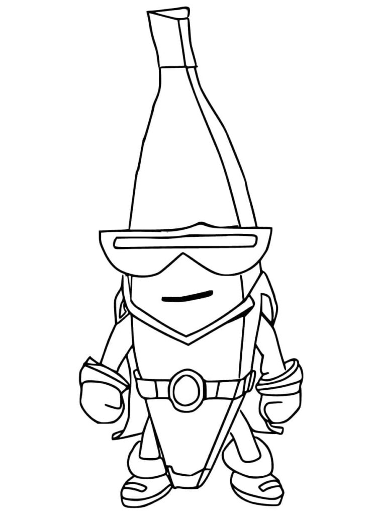 Desenho de Super Banana Stumble Guys para Colorir