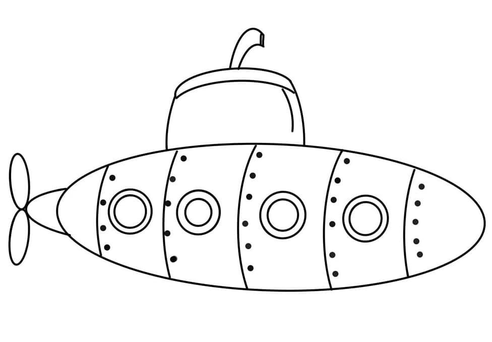 Desenho de Submarino para Imprimir