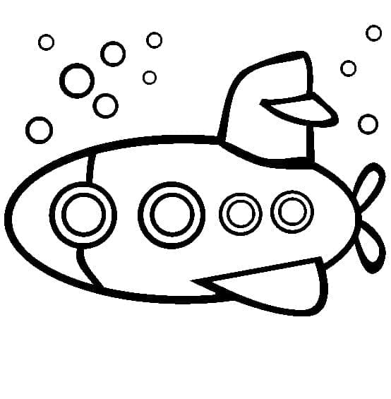 Desenho para Imprimir de Submarino A4
