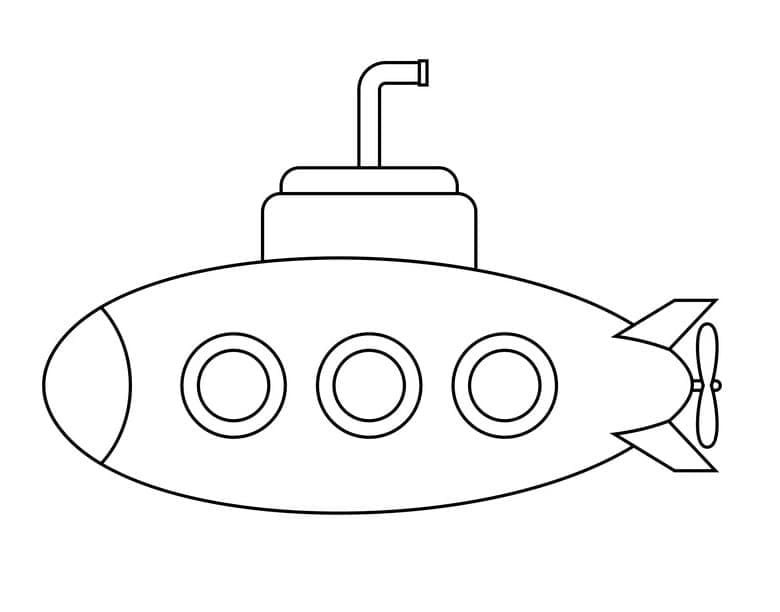 Desenhos de Submarino para Colorir