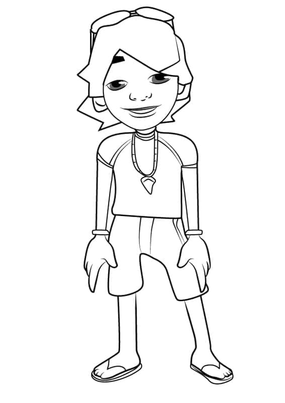 Desenho de Brody de Subway Surfers para Colorir