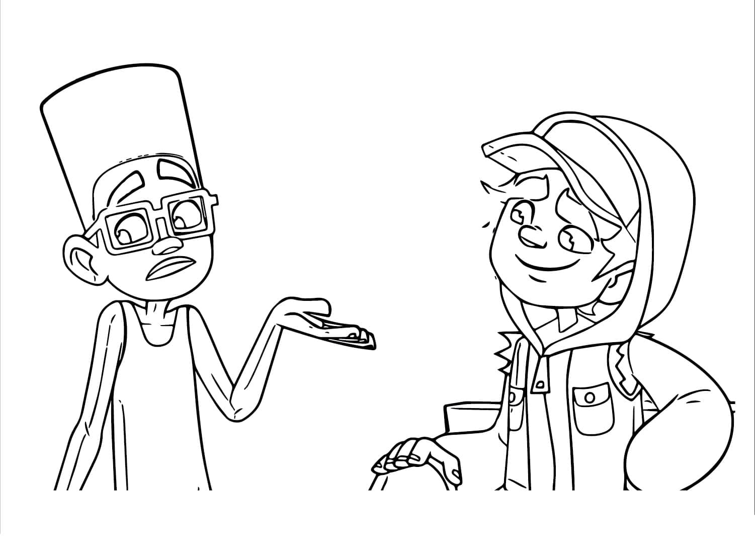 Desenho de Fresh e Jake Subway Surfers para Colorir
