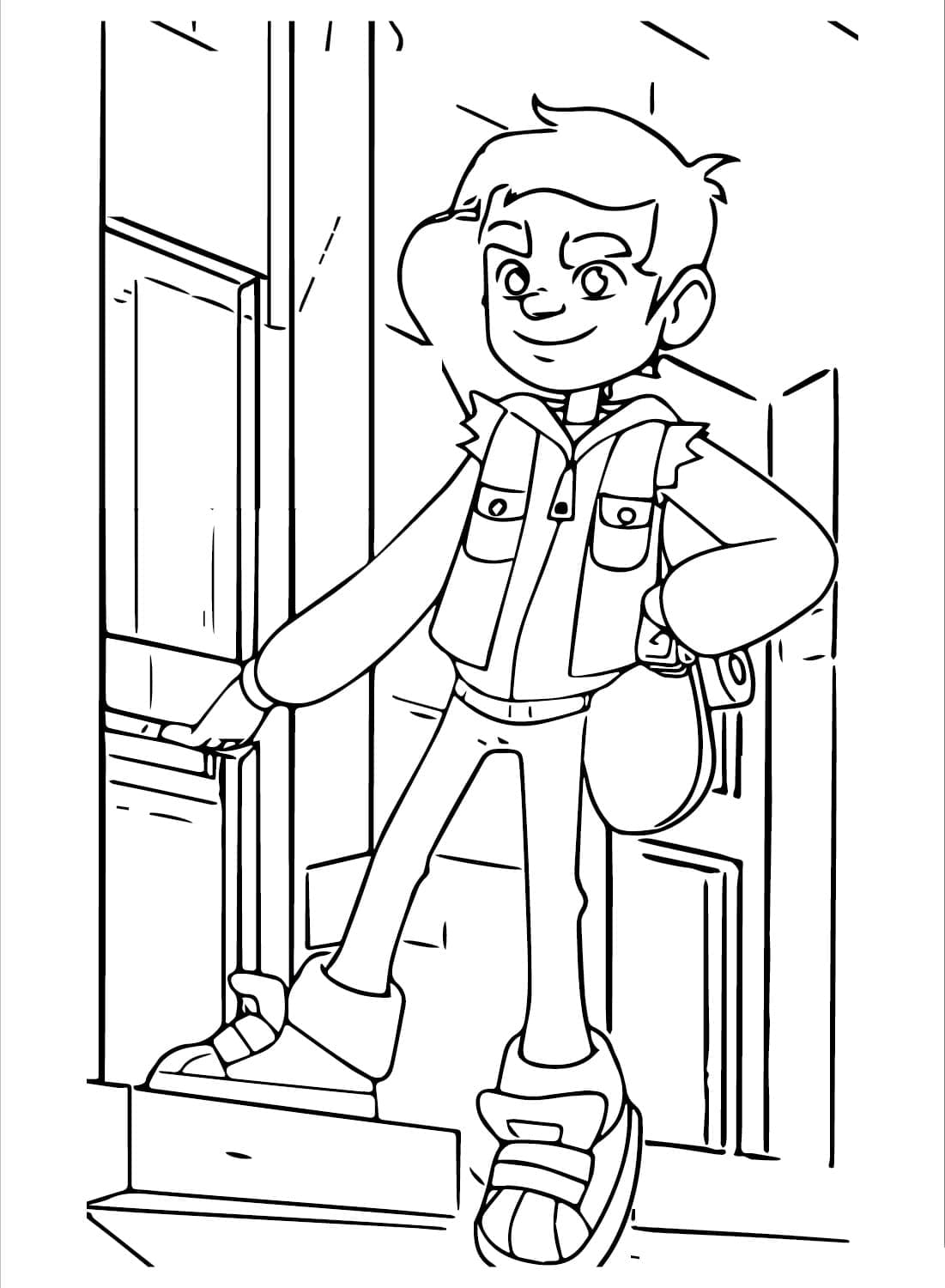 Desenho de Imagem de Jogo Subway Surfers para Colorir