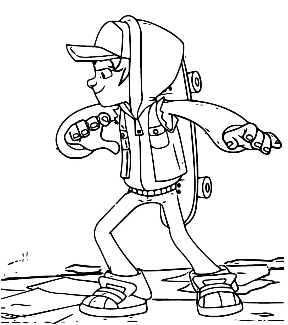 Desenho de Imprimivel Jogo Subway Surfers para Colorir