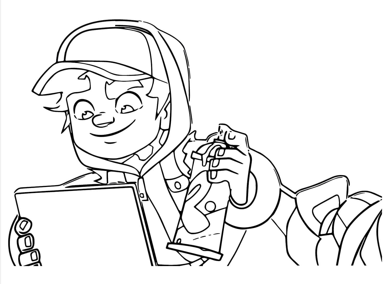 Desenho de Imprimivel Subway Surfers para Colorir