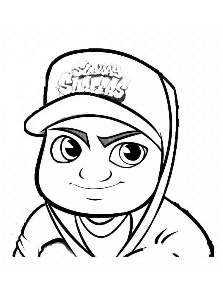 Desenho de Jake Subway Surfers para Colorir