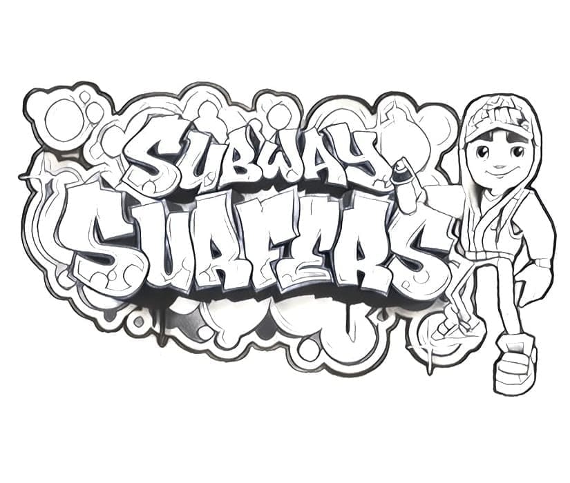 Desenho de Jogo Subway Surfers Grátis para Colorir