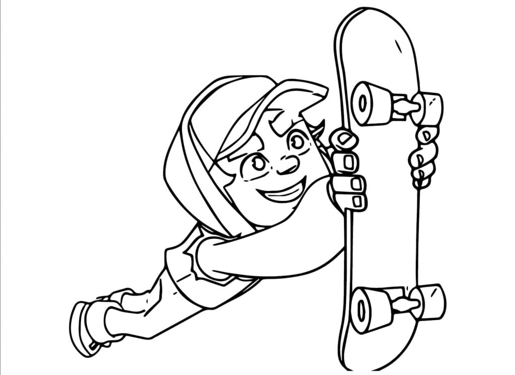 Desenho de Jogo Subway Surfers Imprimivel para Colorir