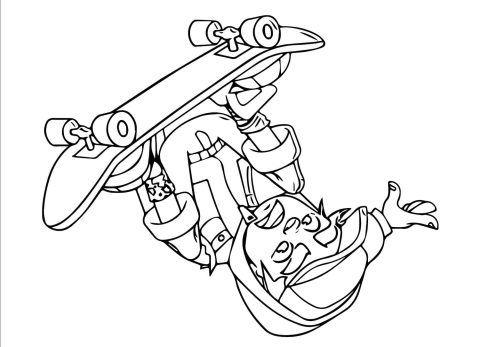 Desenho de Subway Surfers Imprimível para Colorir