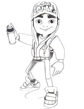 Desenho de Subway Surfers para crianças para Colorir