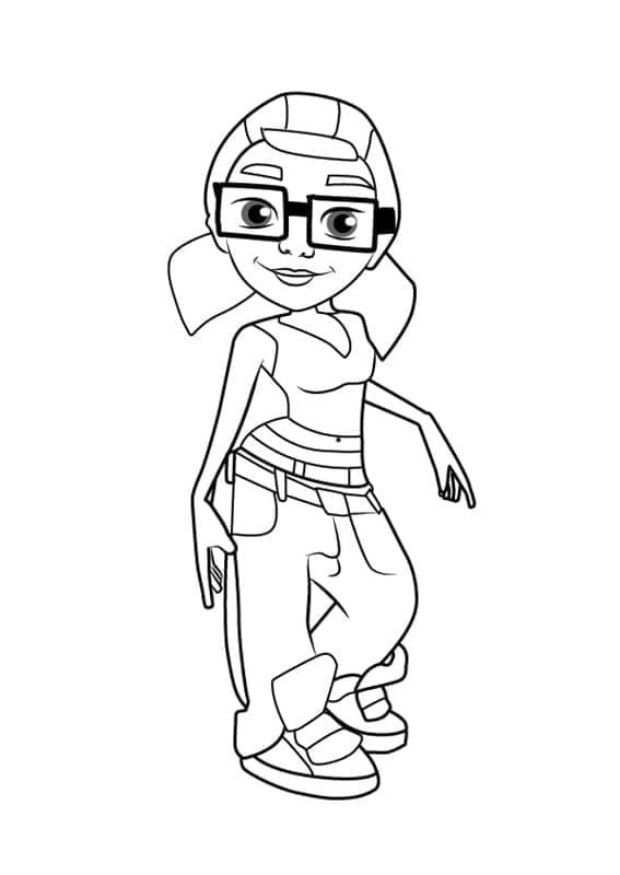 Desenho de Tricky de Subway Surfers para Colorir