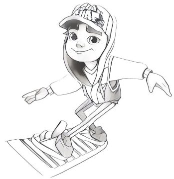 Desenho Imprimível de Subway Surfers para Colorir