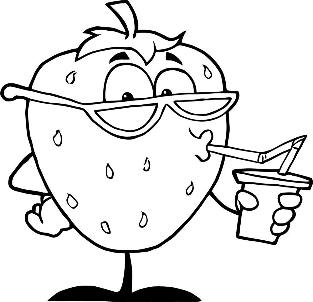 Desenho de Suco para Colorir em Casa