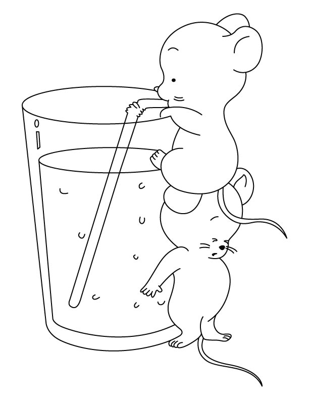 Desenho de Suco para Colorir Imprimivel