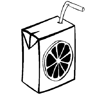 Desenho Pdf de Suco de Laranja de Caixinha para Colorir Download
