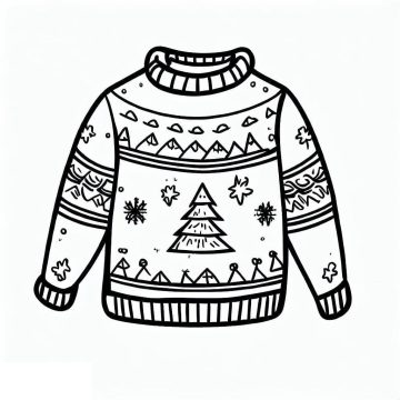 Desenho de suéter de Natal incrível para Colorir