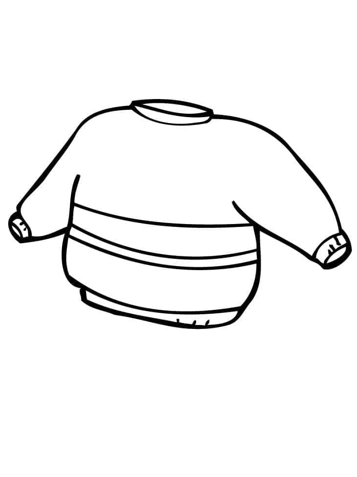 Desenho de Suéter de Natal Pequeno para Colorir