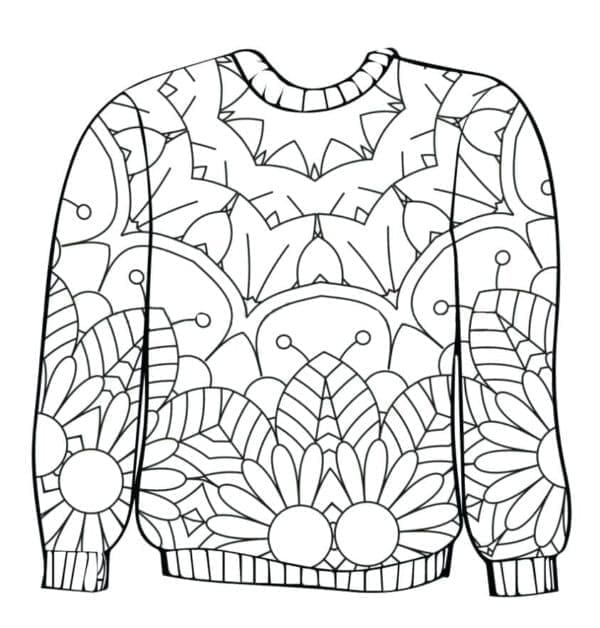 Desenhos de Suéter de Natal para Colorir