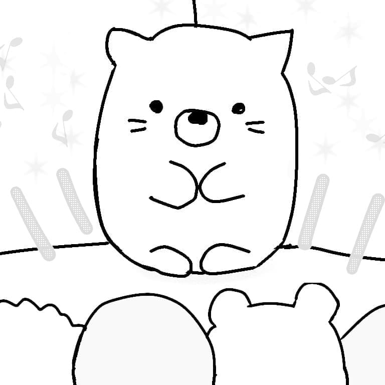 Desenho de Foto de Sumikko Gurashi para Colorir