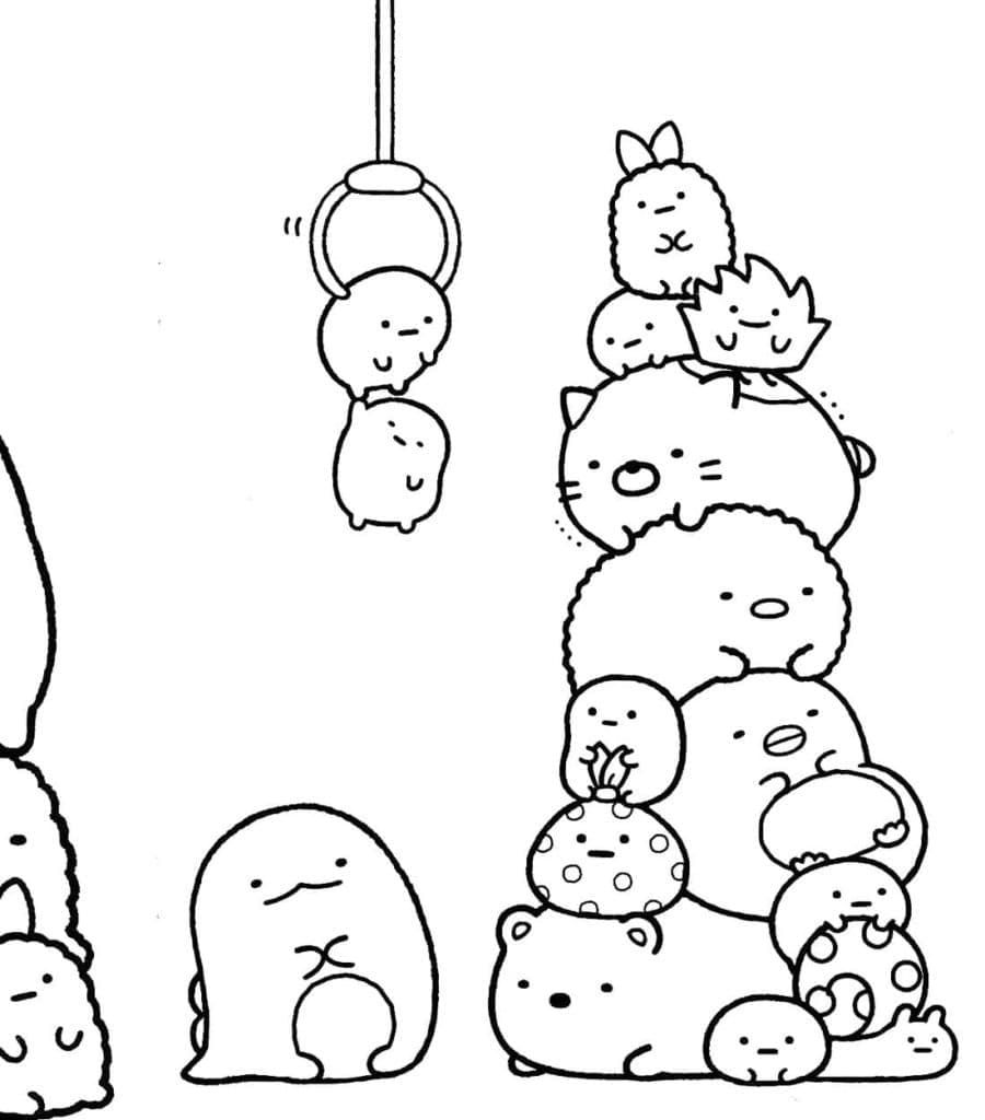 Desenho de Imagem de Sumikko Gurashi para Colorir