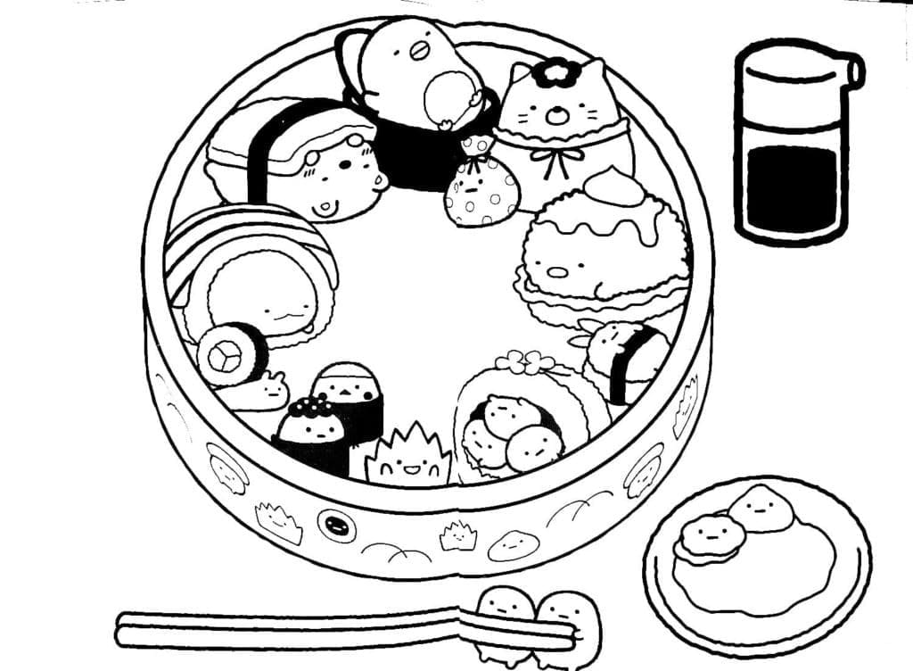 Desenho de Sumikko Gurashi Fofo para Colorir
