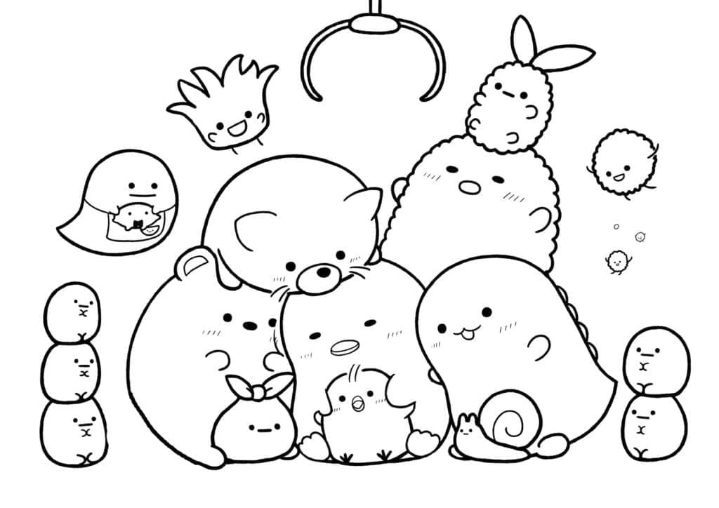 Desenho de Sumikko Gurashi Imprimivel Grátis para Colorir