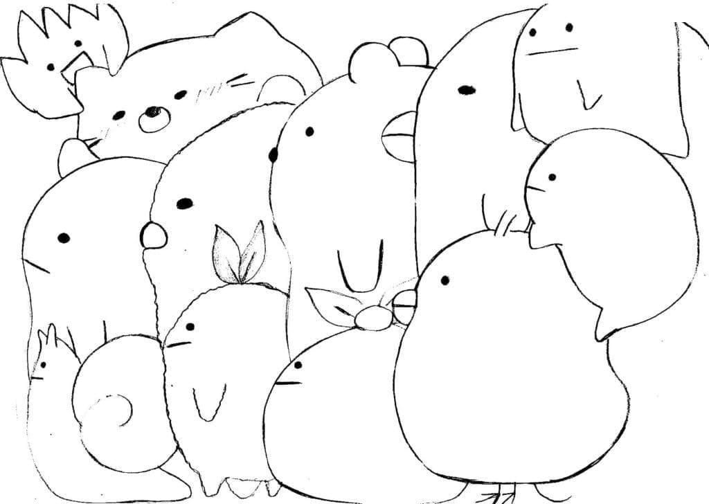 Desenho de Sumikko Gurashi Imprimivel para Colorir