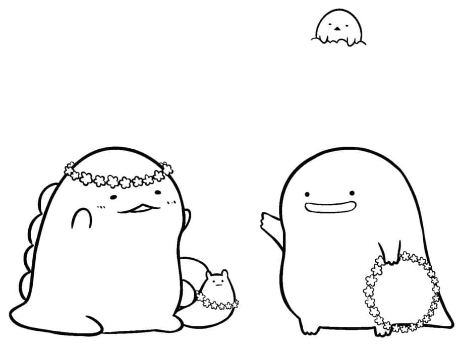Desenho de Sumikko Gurashi para Crianças de 1 Ano para Colorir
