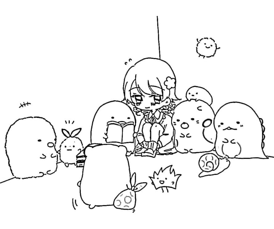 Desenho de Sumikko Gurashi para Crianças de 2 Anos para Colorir