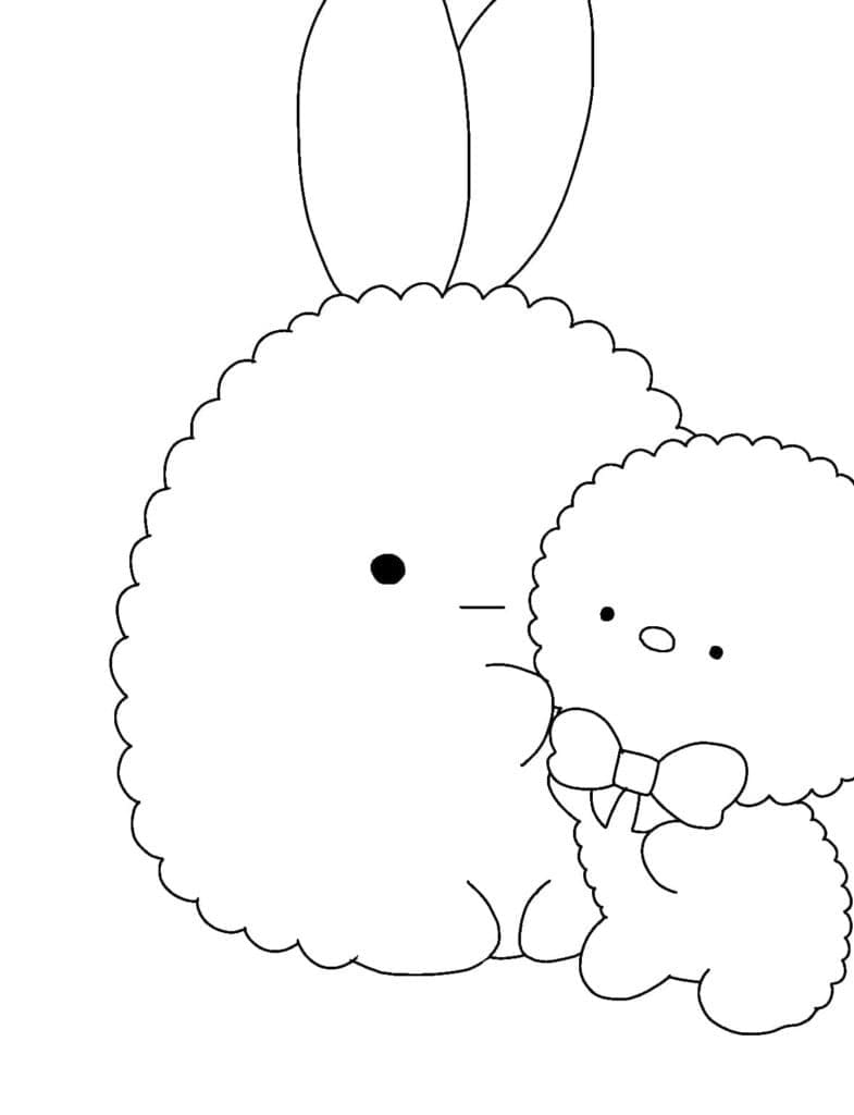 Desenho de Sumikko Gurashi para Crianças de 3 Anos para Colorir