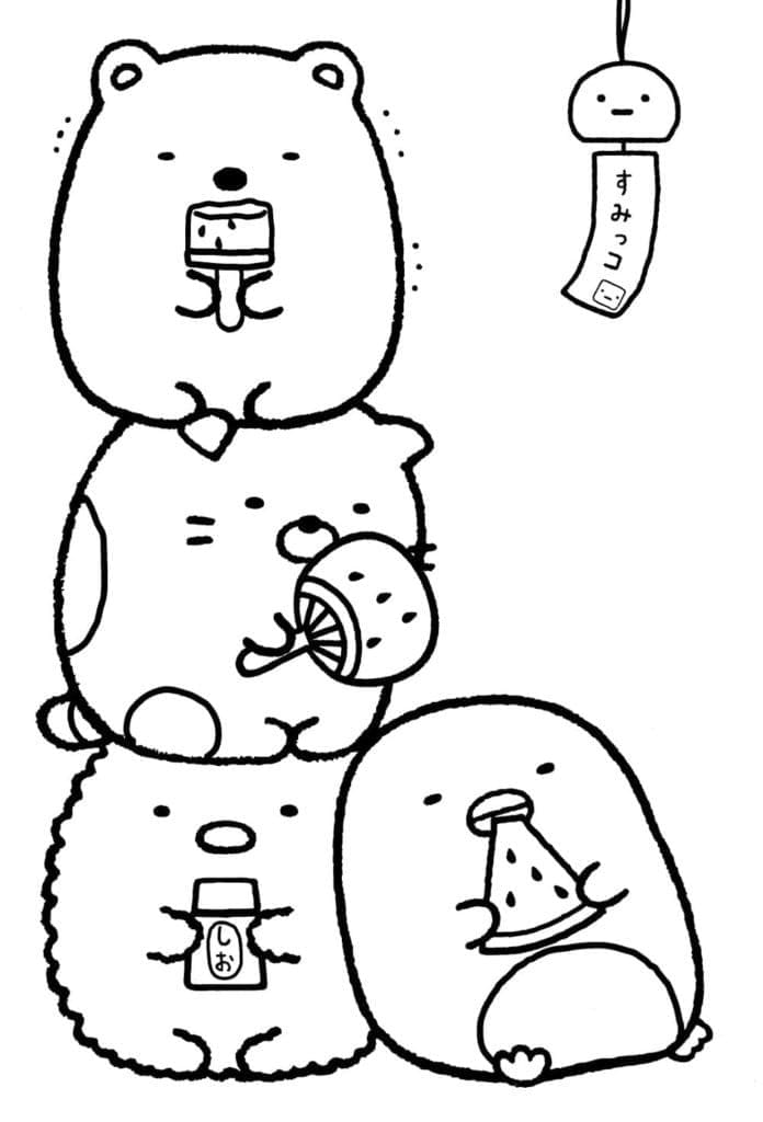 Desenho de Sumikko Gurashi para Crianças para Colorir