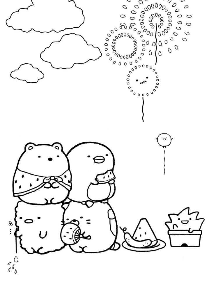 Desenho de Sumikko Gurashi Download para Colorir