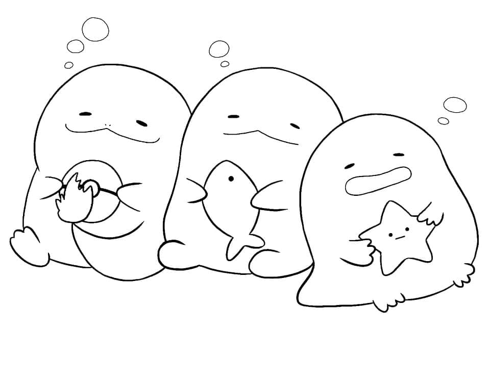 Desenho de Sumikko Gurashi Imprimivel para Imprimir e Colorir
