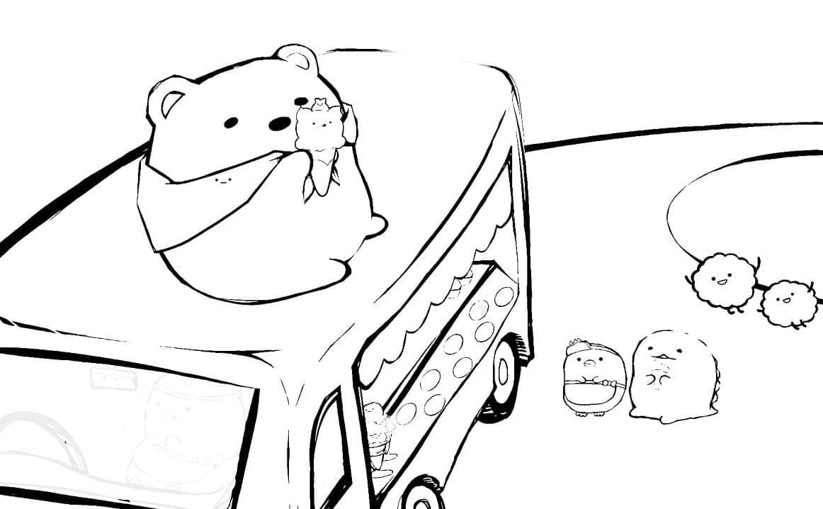 Desenho de Sumikko Gurashi para Colorir Imprimivel