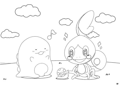 Desenho de Sumikko Gurashi para Pintar Imprimível