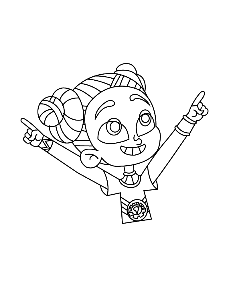 Desenho da Super Sema Feliz para Imprimir e Colorir