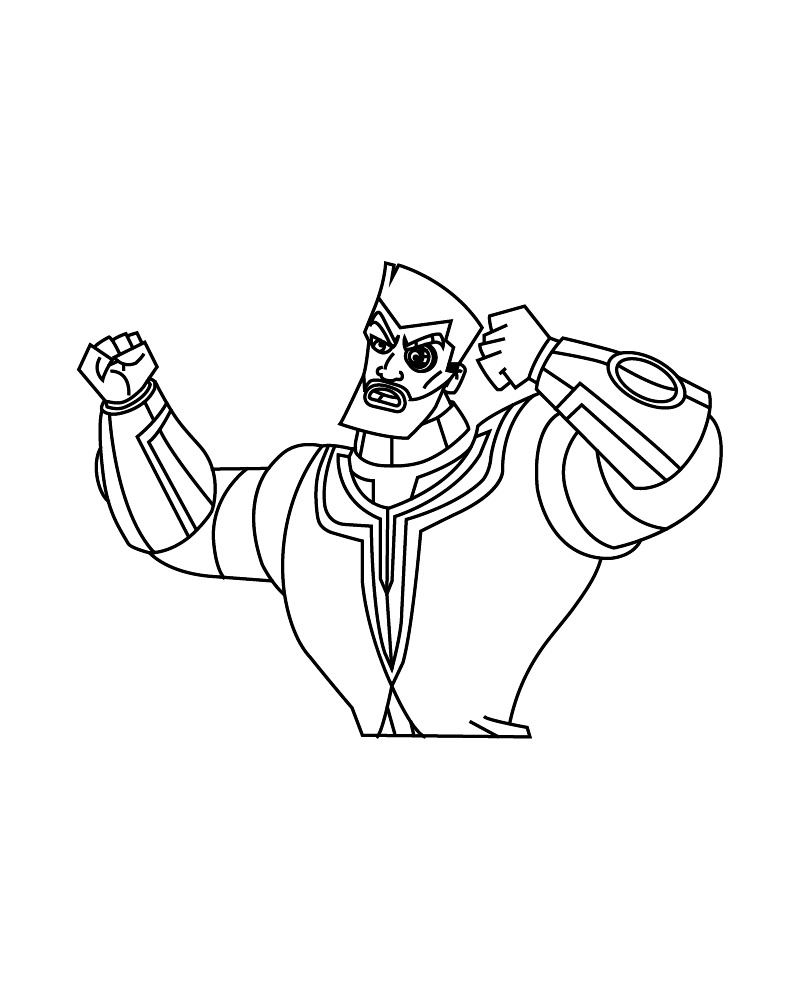 Desenho Pdf do Tobor Super Sema para Imprimir e Colorir