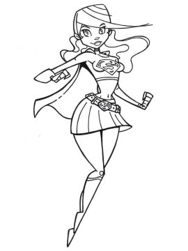 Desenho de Supergirl Maravilhosa para Colorir