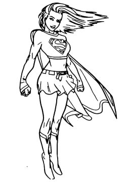 Desenho de Supergirl para Colorir Download